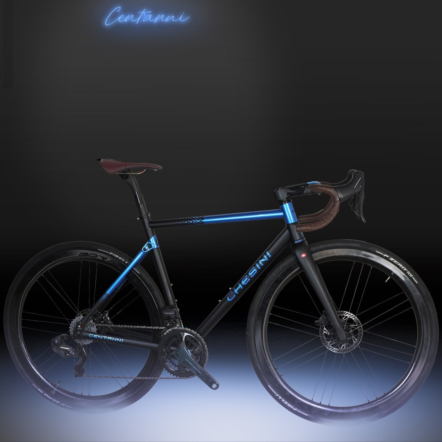 Chesini road bicycle frame, handbuilt in Verona
